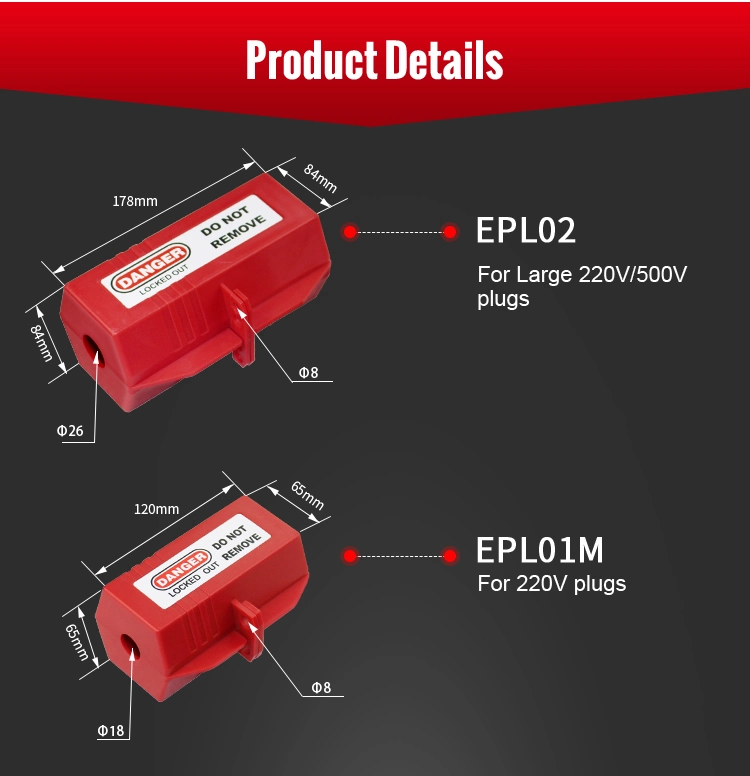 ABS Electrical Pneumatic Plug Lockout for Plug (EPL01)