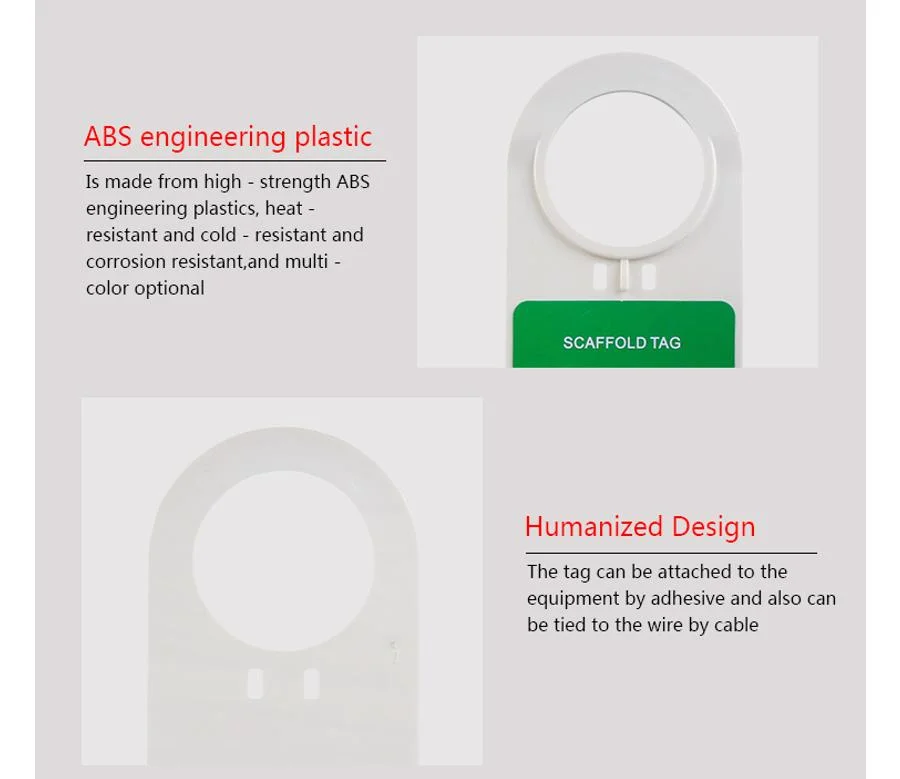 Engineering Plastic Safety Lockout Warning Scaffold Safety Tag