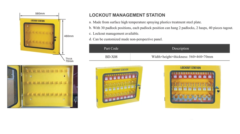 Bozyys Safety Steel Lockout Kit with 560*460*70mm