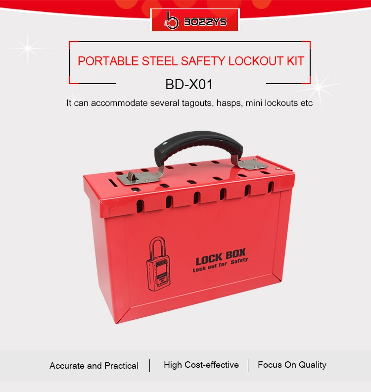 Portable Metal Group Safety Lockout Kit Lockout Box