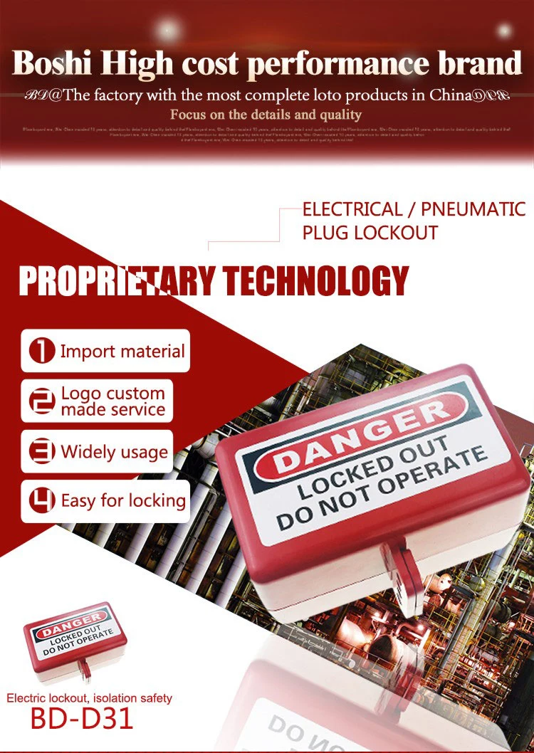 ABS Electrical Pneumatic Plug Lockout for Plug