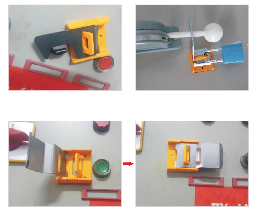 Multifunction Industrial Electrical Switch Handle or Change Over Switch Lockout Device with Adhesive and Mounting Screws